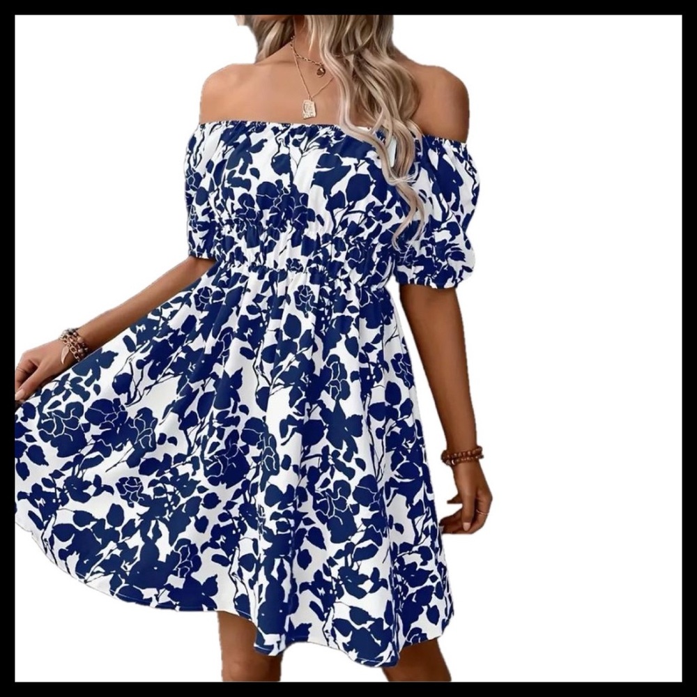 BOUTIQUE Floral Off The Shoulder Tropical Sundress